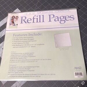 12 X 12 Scrapbook Top Loading Page Protectors 10 Sheets Clear
